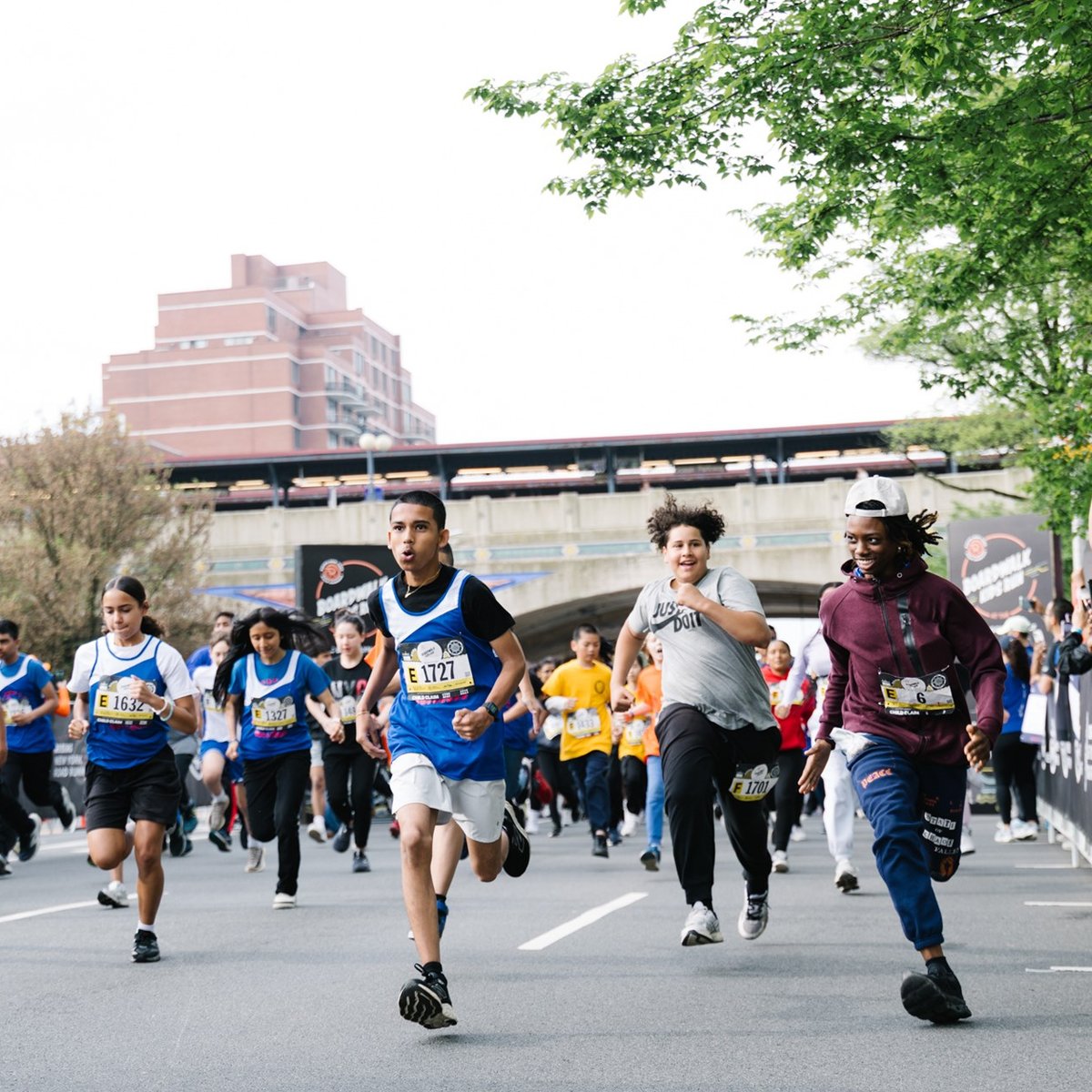 Young Rising runners at the 2025 Boardwalk Kids Run at the RBC Brooklyn Half