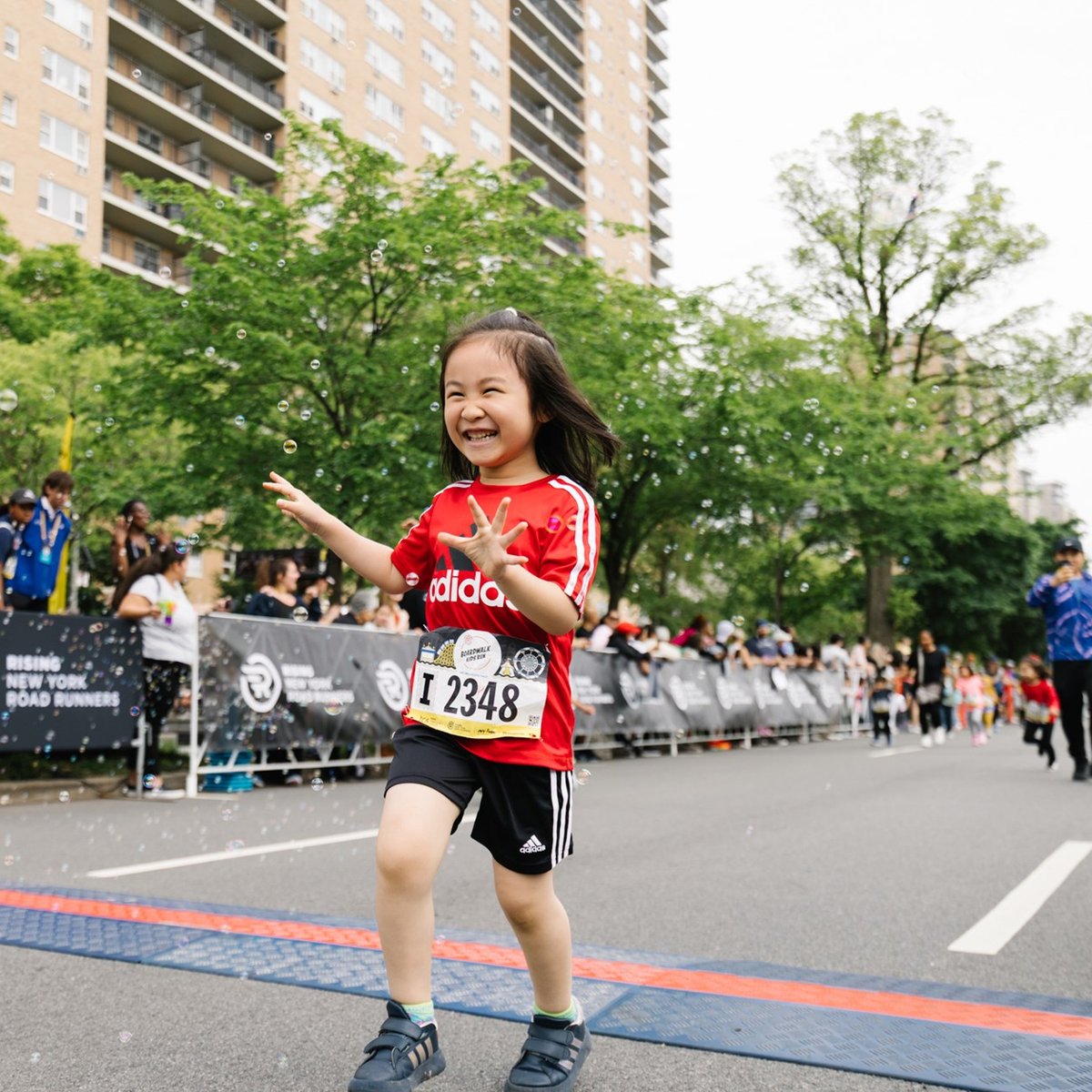 Young Rising runners at the 2025 Boardwalk Kids Run at the RBC Brooklyn Half