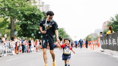Young Rising runners at the 2025 Boardwalk Kids Run at the RBC Brooklyn Half