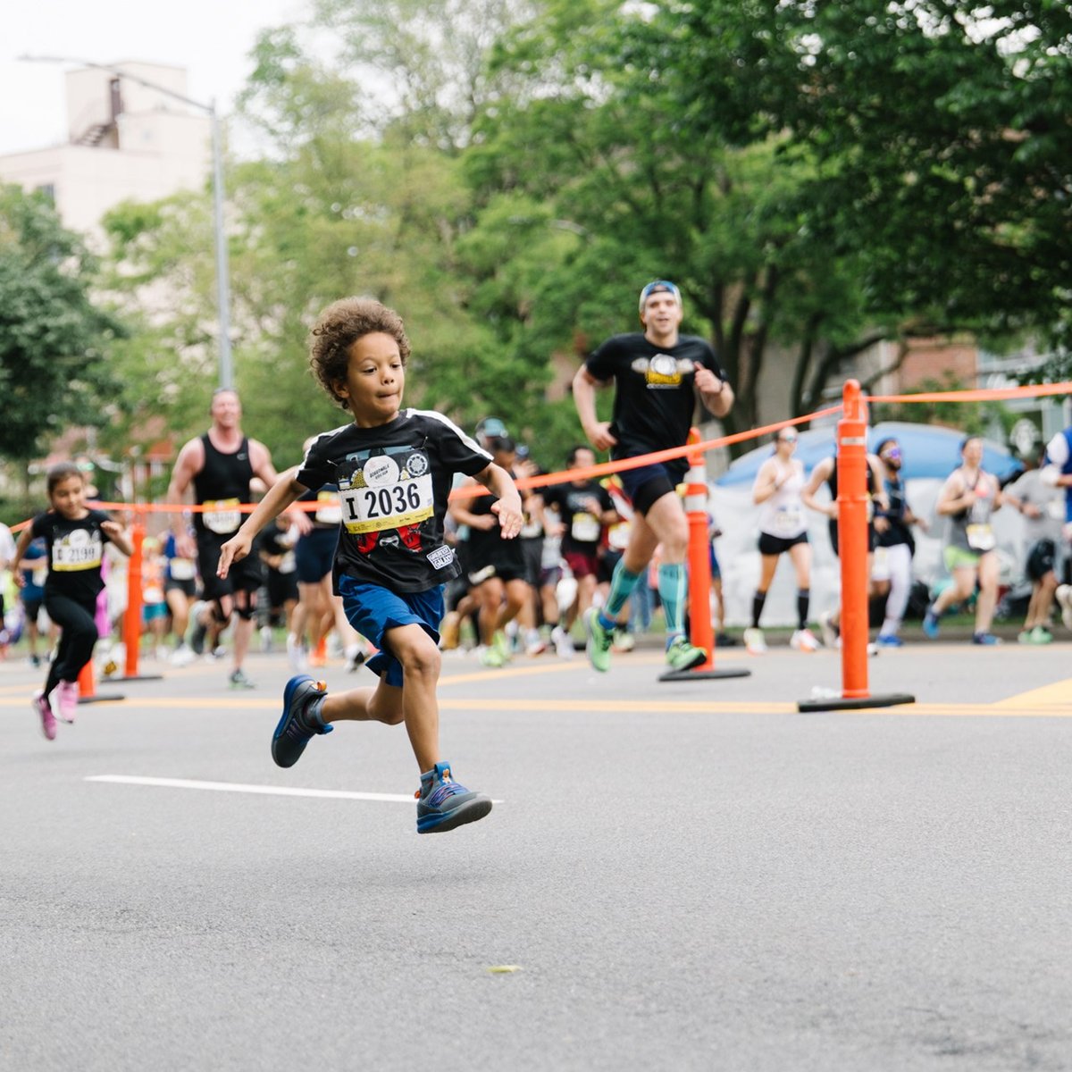 Young Rising runners at the 2025 Boardwalk Kids Run at the RBC Brooklyn Half