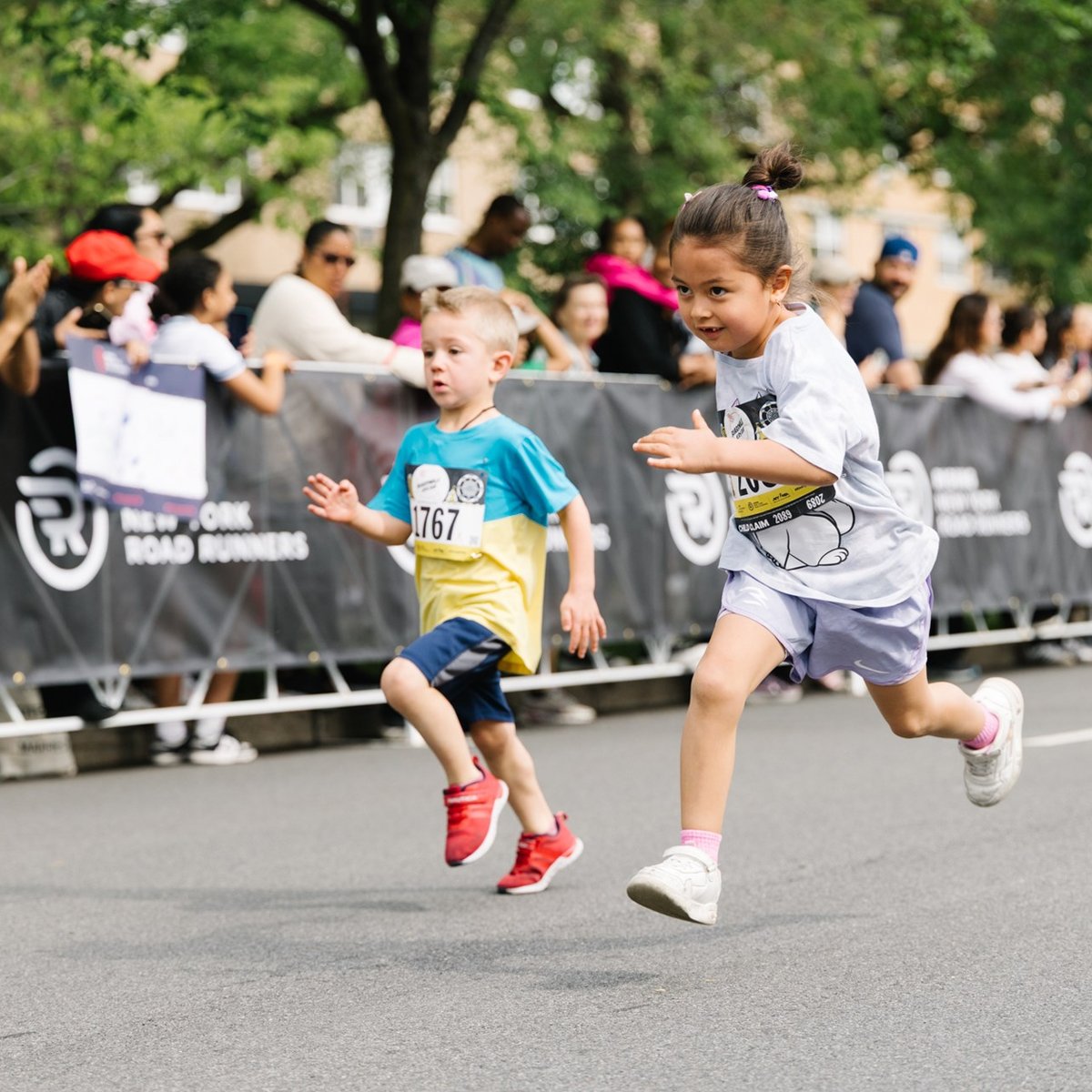 Young Rising runners at the 2025 Boardwalk Kids Run at the RBC Brooklyn Half