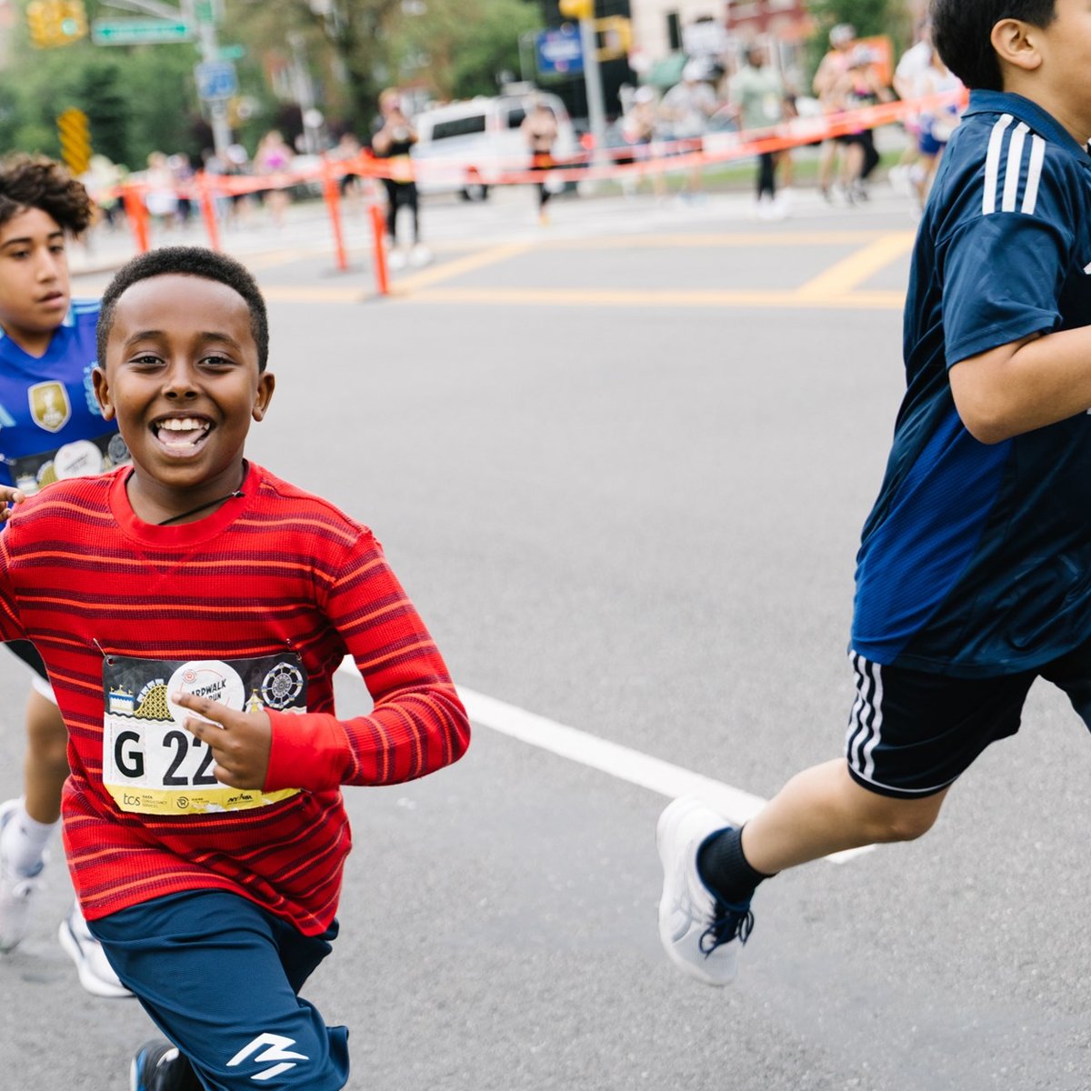 Young Rising runners at the 2025 Boardwalk Kids Run at the RBC Brooklyn Half