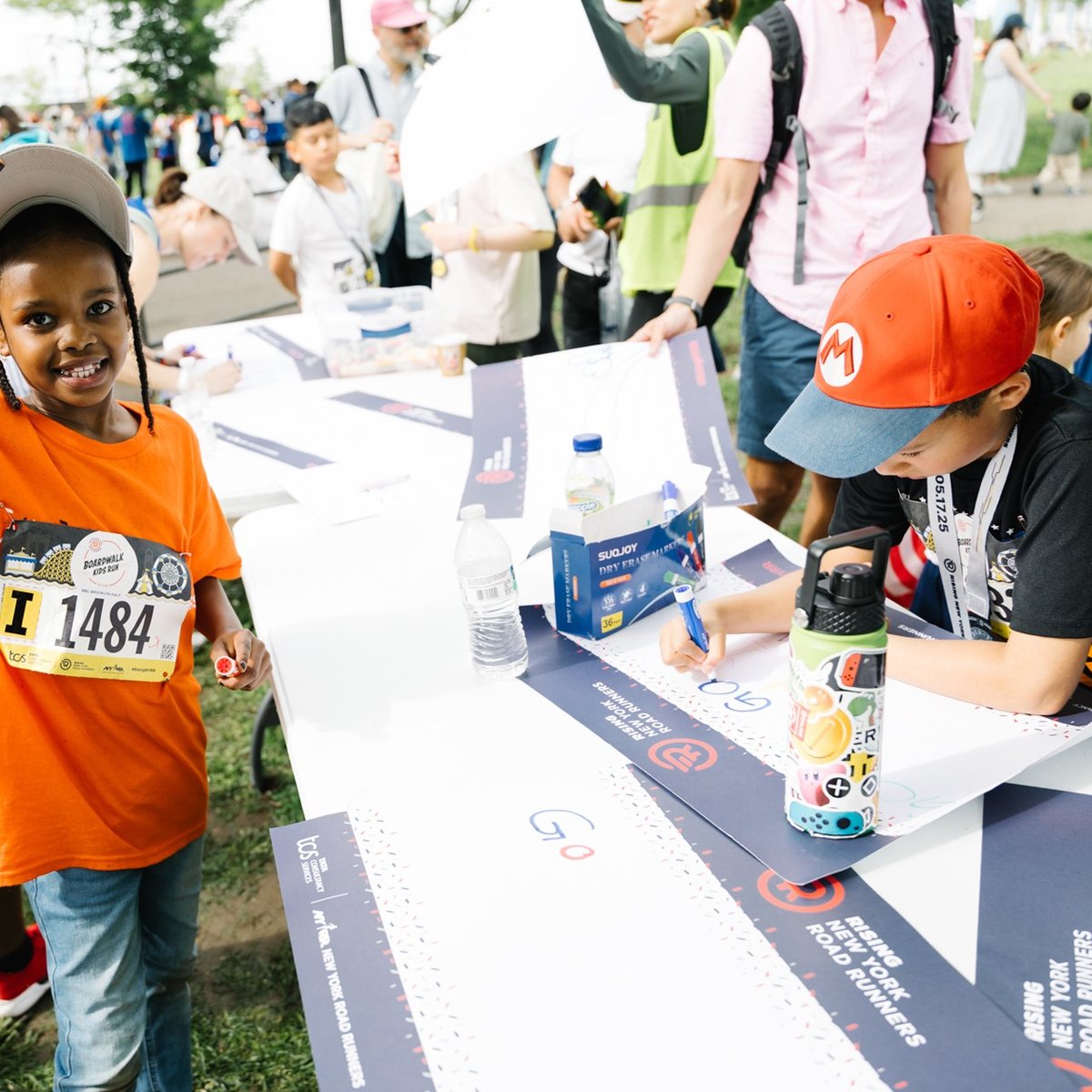 Young Rising runners at the 2025 Boardwalk Kids Run at the RBC Brooklyn Half