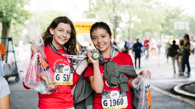 Young Rising runners at the 2025 Boardwalk Kids Run at the RBC Brooklyn Half