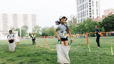 Young Rising runners at the 2025 Boardwalk Kids Run at the RBC Brooklyn Half