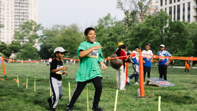 Young Rising runners at the 2025 Boardwalk Kids Run at the RBC Brooklyn Half