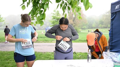 Runners at the Brooklyn R-U-N 5K in Prospect Park