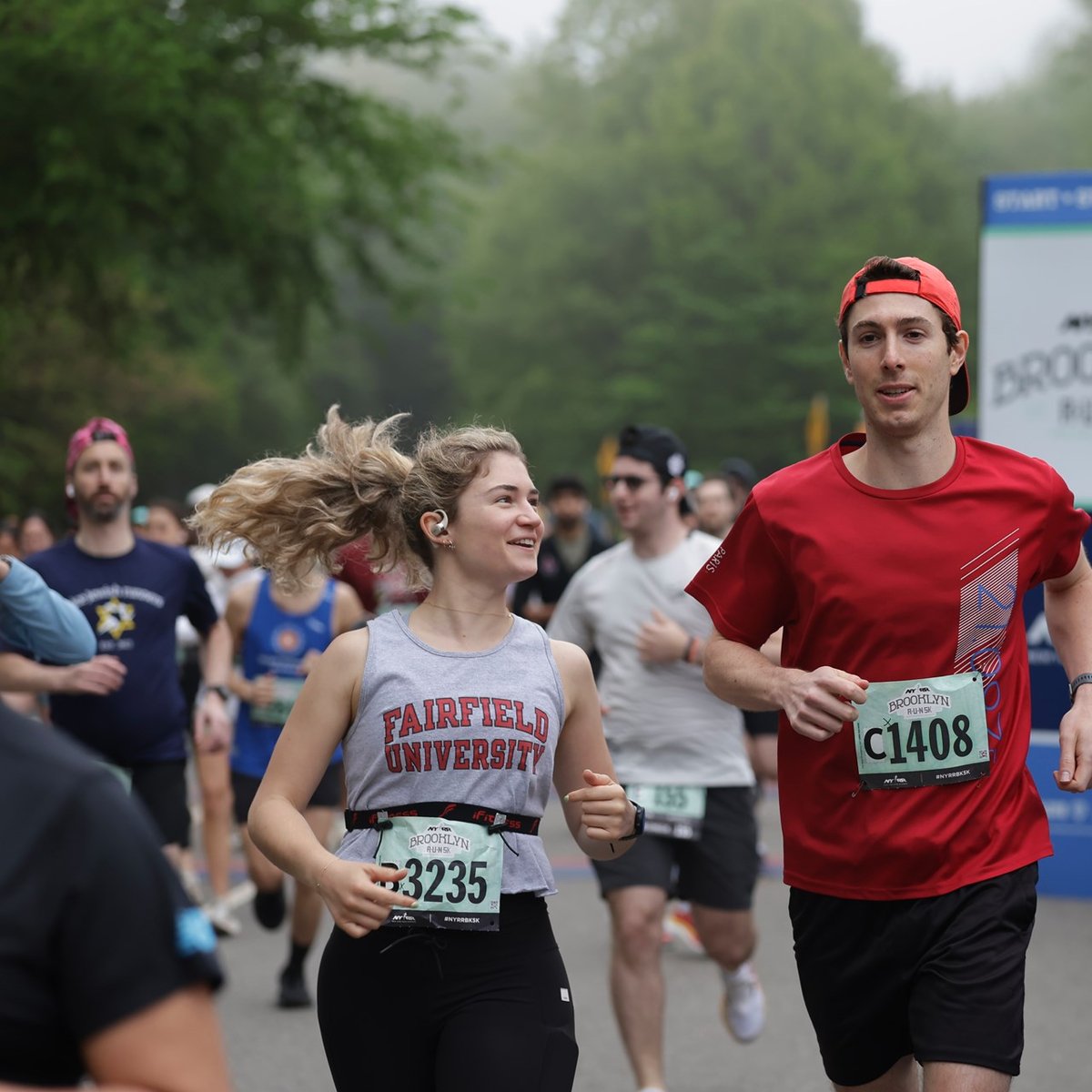 Runners at the Brooklyn R-U-N 5K in Prospect Park
