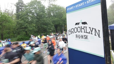 Runners at the Brooklyn R-U-N 5K in Prospect Park