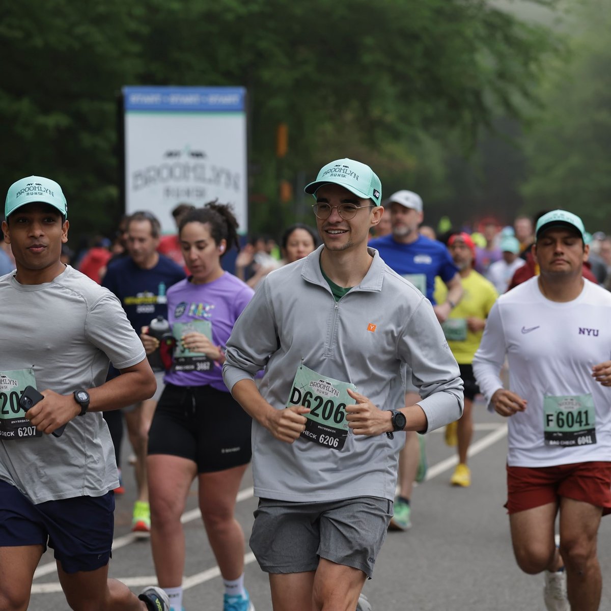 Runners at the Brooklyn R-U-N 5K in Prospect Park