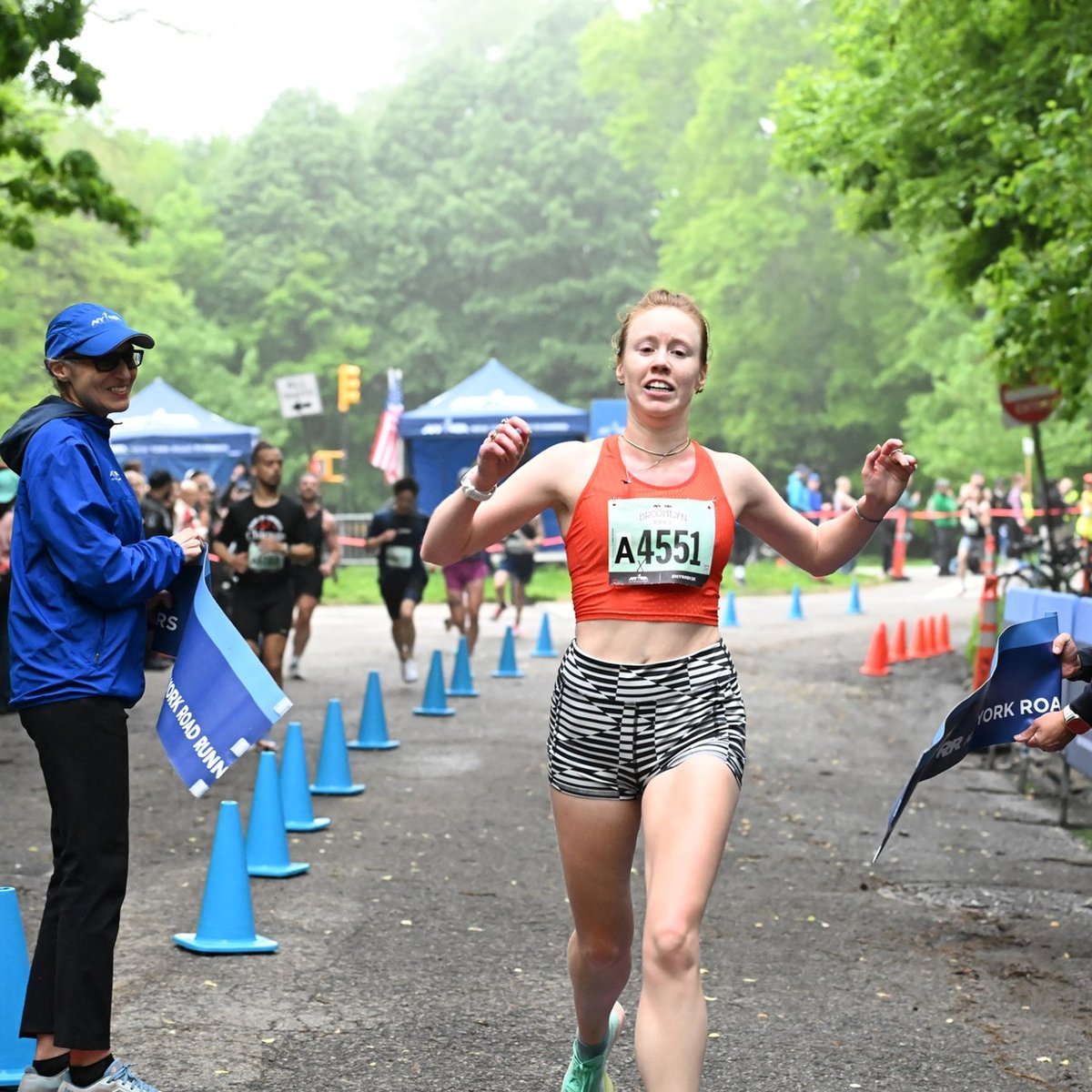 Runners at the Brooklyn R-U-N 5K in Prospect Park
