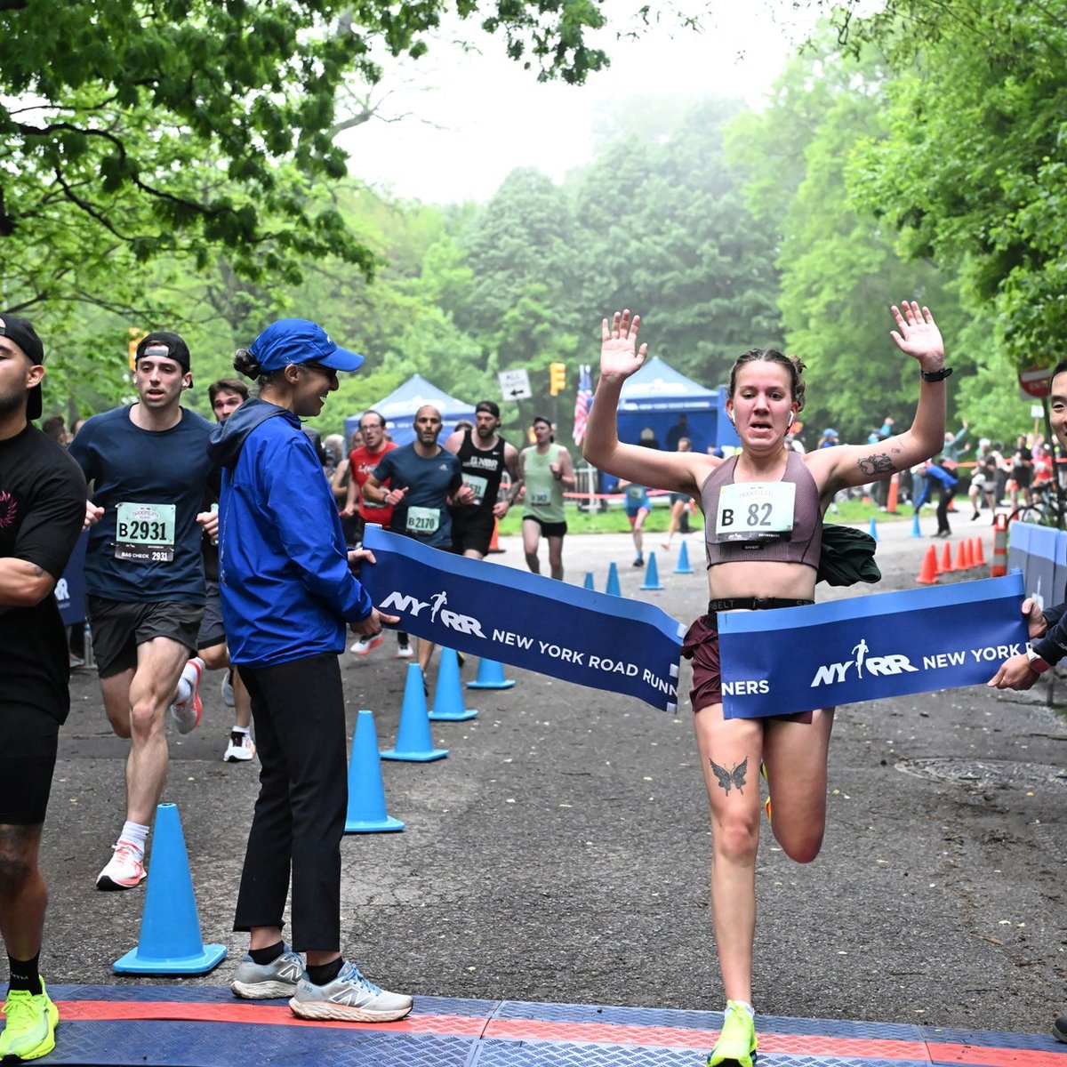 Runners at the Brooklyn R-U-N 5K in Prospect Park