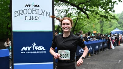 Runners at the Brooklyn R-U-N 5K in Prospect Park
