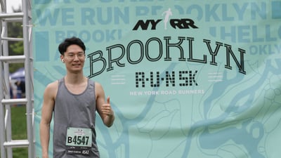 Runners at the Brooklyn R-U-N 5K in Prospect Park