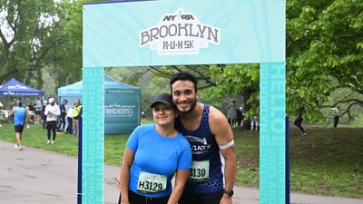 Runners at the Brooklyn R-U-N 5K in Prospect Park