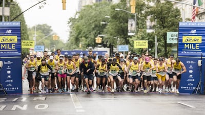 Runners at the 2025 5th Ave Mile