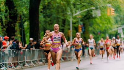 Runners at the 2025 5th Ave Mile