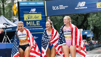 Runners at the 2025 5th Ave Mile