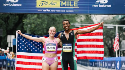 Runners at the 2025 5th Ave Mile