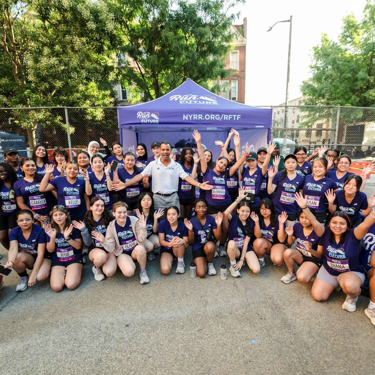 Run for the Future participants at the 2025 Percy Sutton Harlem 5K