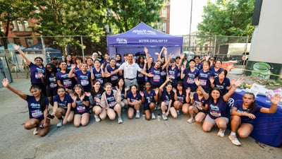 Run for the Future participants at the 2025 Percy Sutton Harlem 5K