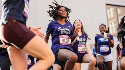 Run for the Future participants at the 2025 Percy Sutton Harlem 5K