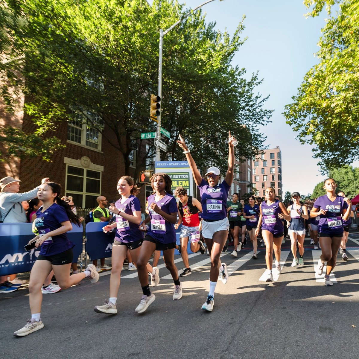 Run for the Future participants at the 2025 Percy Sutton Harlem 5K