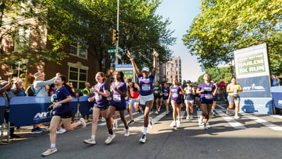 Run for the Future participants at the 2025 Percy Sutton Harlem 5K