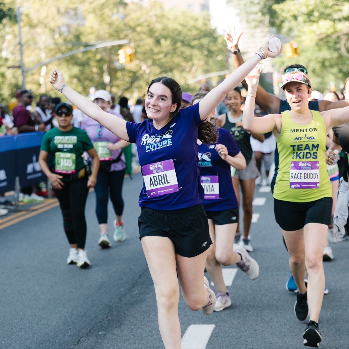 Run for the Future participants at the 2025 Percy Sutton Harlem 5K