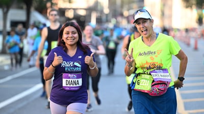 Run for the Future participants at the 2025 Percy Sutton Harlem 5K