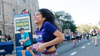 Run for the Future participants at the 2025 Percy Sutton Harlem 5K