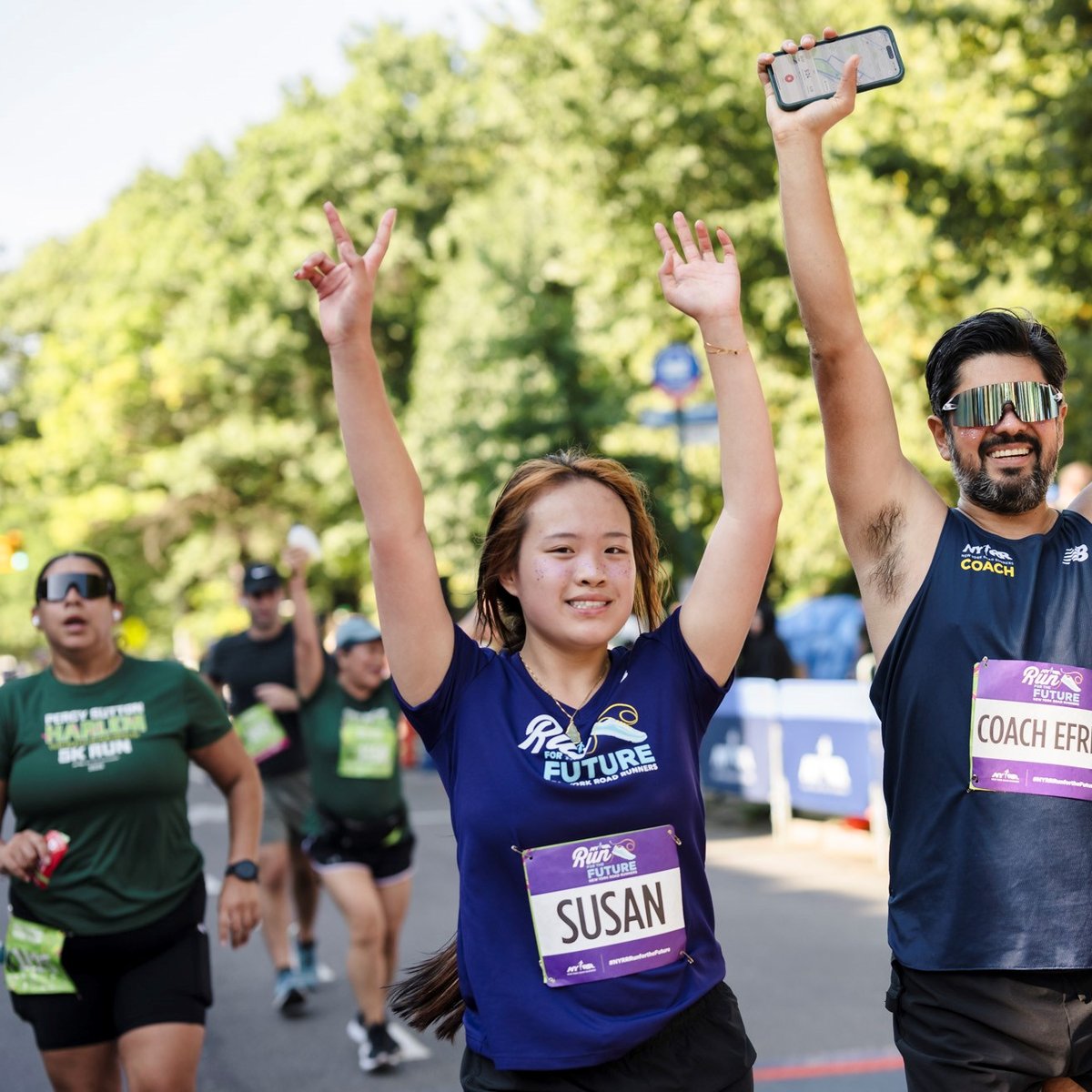 Run for the Future participants at the 2025 Percy Sutton Harlem 5K