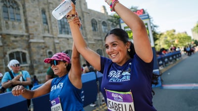 Run for the Future participants at the 2025 Percy Sutton Harlem 5K