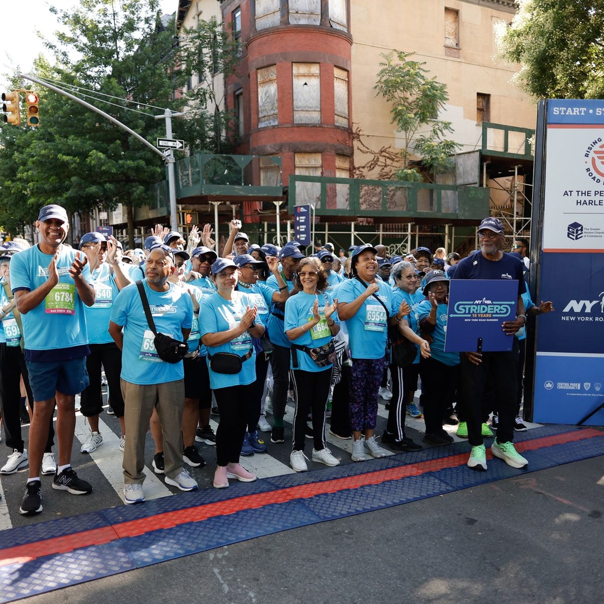 Harlem 5K participants at start line