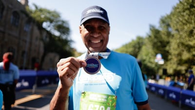 Harlem 5K participant