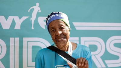 Harlem 5K participant