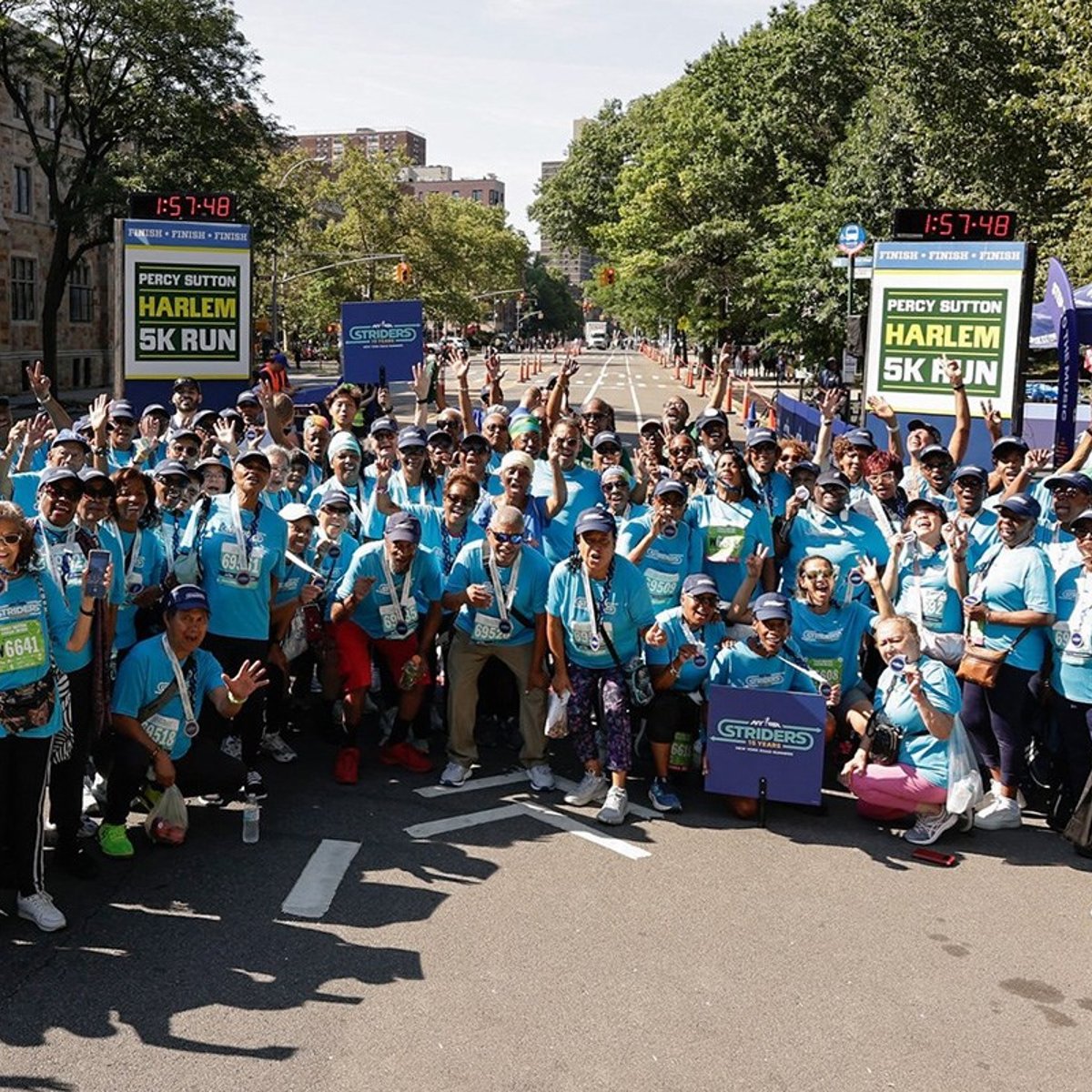 Harlem 5K participant group photo