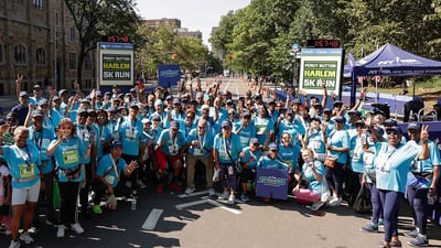 Harlem 5K participant group photo