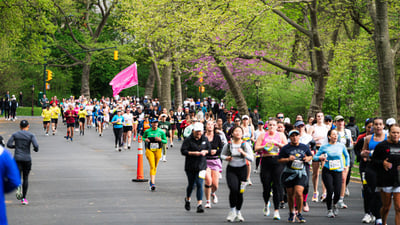 Runners at the Maybelline Women's Half in Central Park