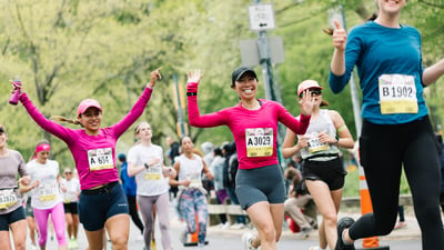 Runners at the Maybelline Women's Half in Central Park
