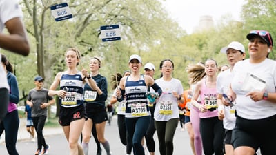Runners at the Maybelline Women's Half in Central Park