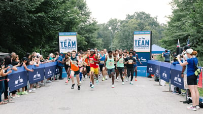 Participants starting the run