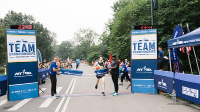 Team Champs participant finishing