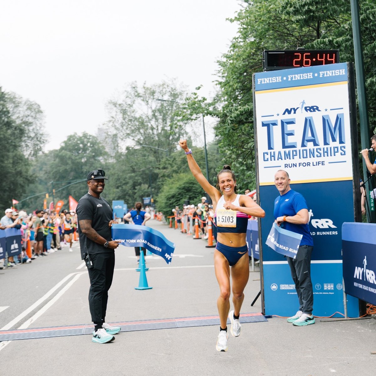 Team Champs participant finishing
