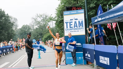 Team Champs participant finishing