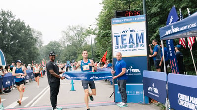 Team Champs participant finishing