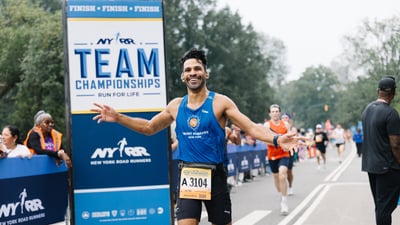 Team Champs participant finishing