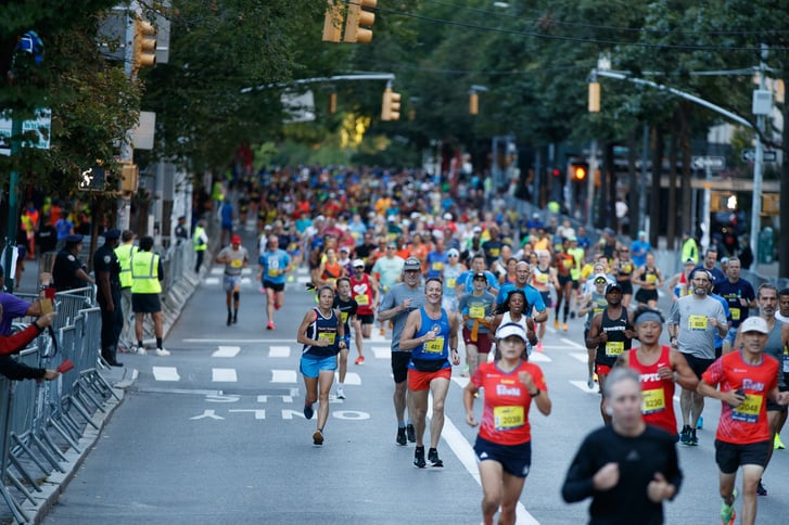 Masses of runners on course at 2024 New Balance 5th Ave Mile