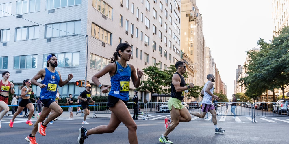 Small group of runners at 2024 New Balance 5th Ave Mile