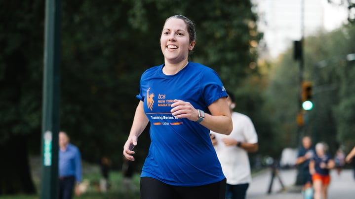 Group Training runners and coach in Central Park